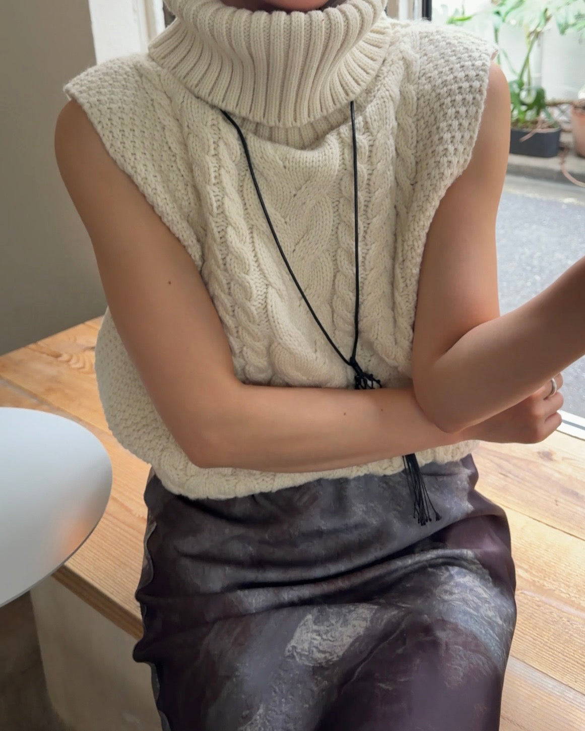 [9/24new] wide rib knit vest 10月中旬〜下旬入荷分