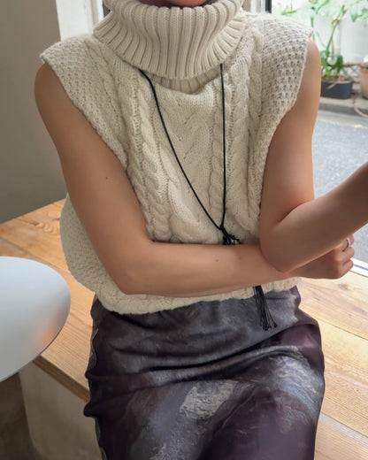 [9/24new] wide rib knit vest 10月中旬〜下旬入荷分