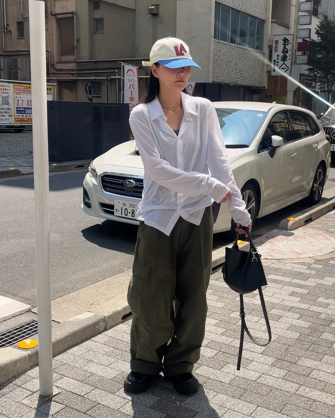 [9/4new]Airy Light Shirt white