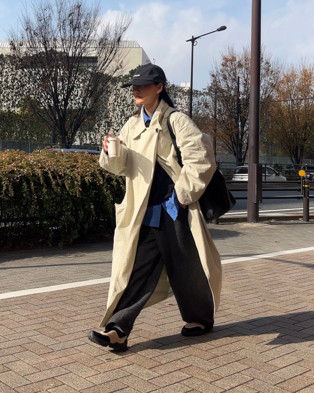 [12/4new]Cotton Canvas Coat ivory