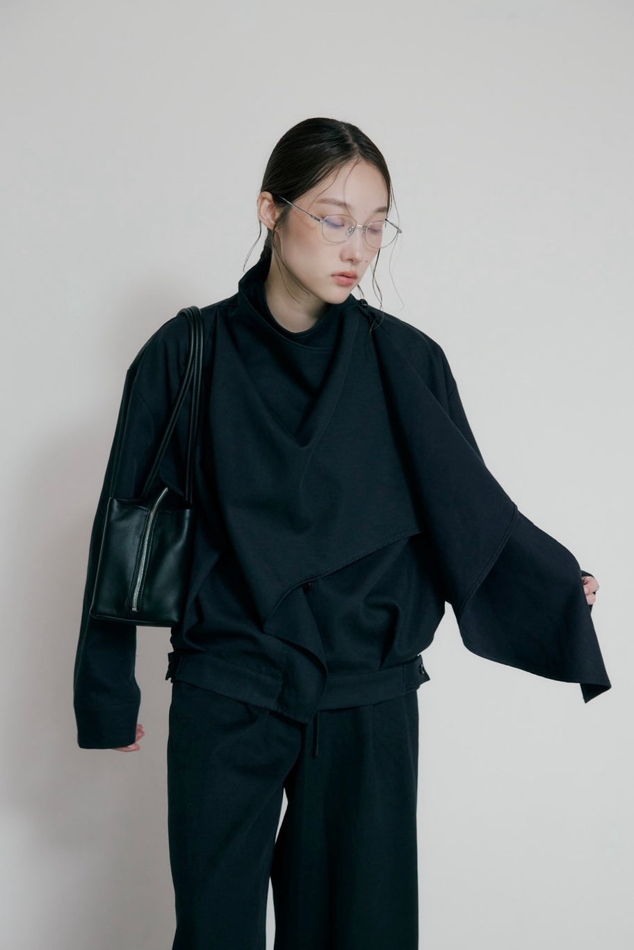button drape jacket
