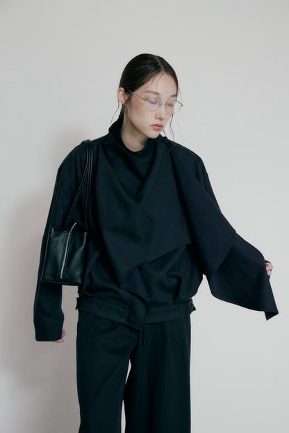 button drape jacket