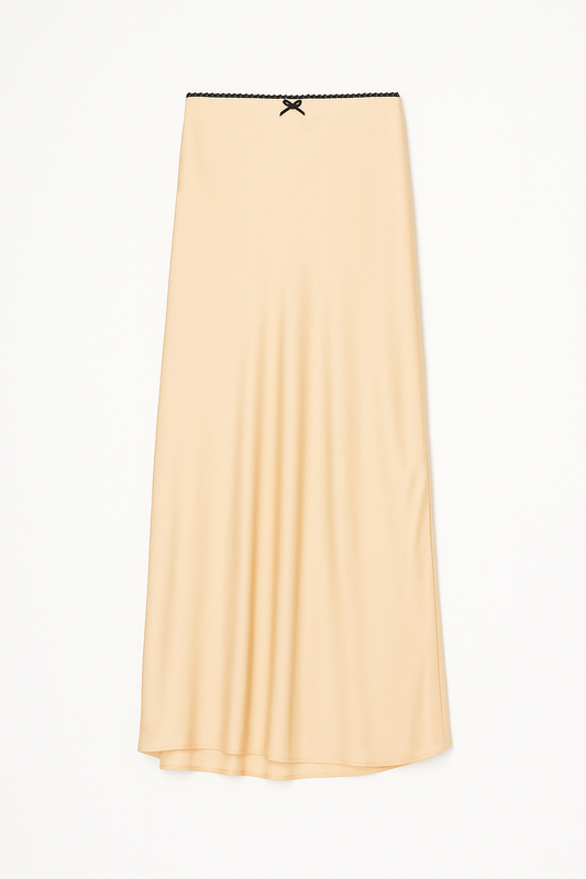 west ribbon satenn skirt ivory