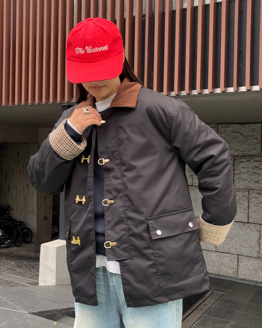 quilting check jacket