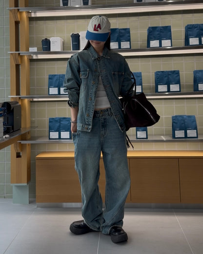 [10/30 new]Washed Denim set  blue 11月下旬〜12月上旬入荷分