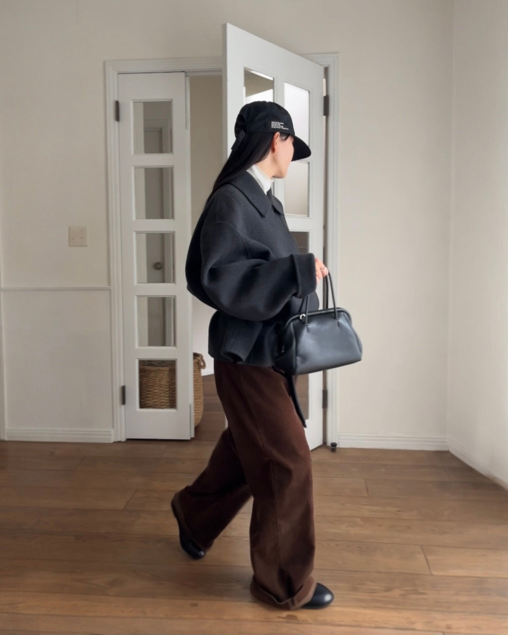 [11/27new] Drape Wool P-Coat gray 12月下旬～1月初旬入荷