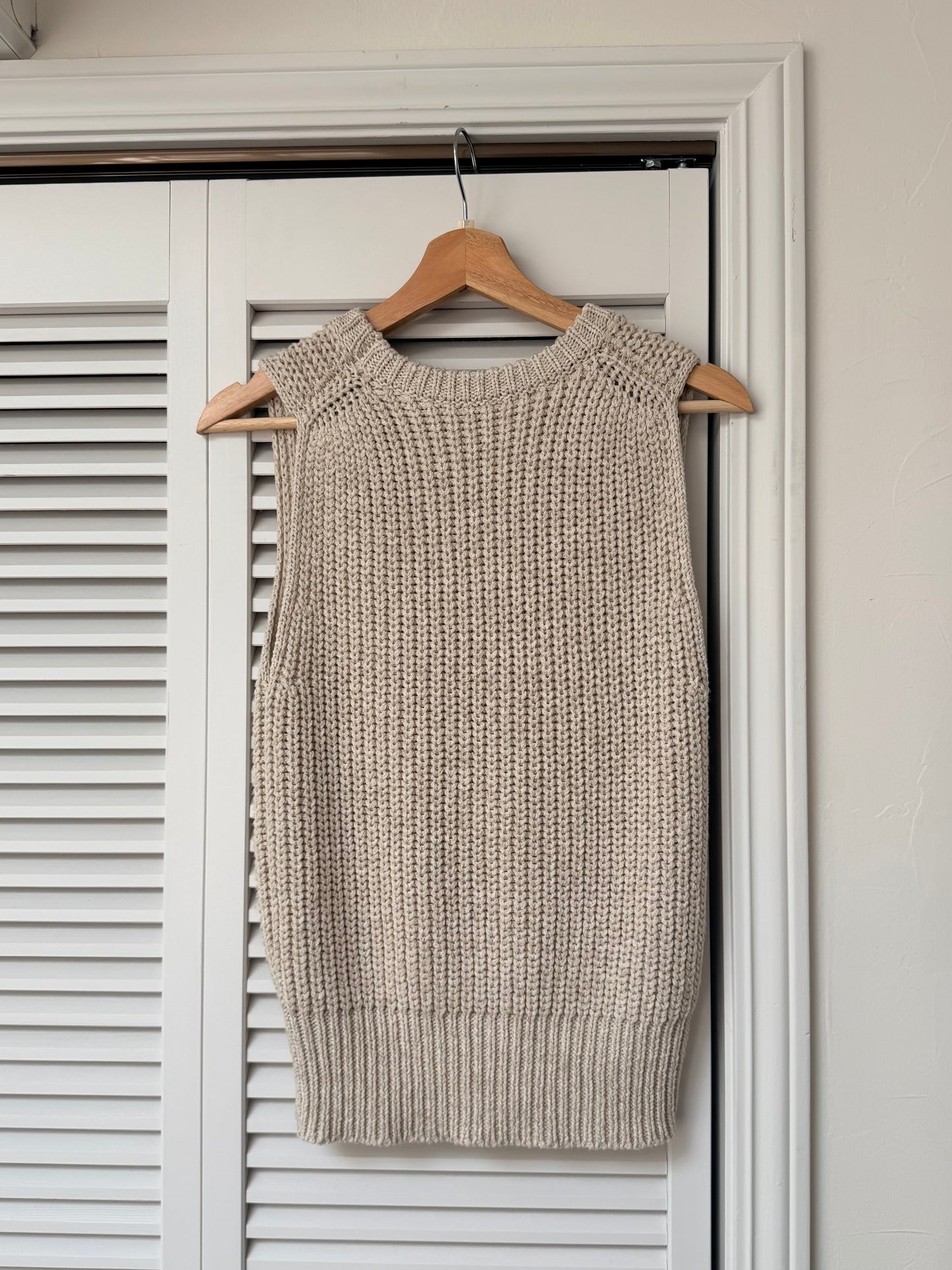 [5/7new]Raw Linen Knit Top Tank greige 5月下旬入荷分