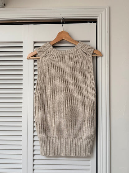 [5/7new]Raw Linen Knit Top Tank greige 5月下旬入荷分