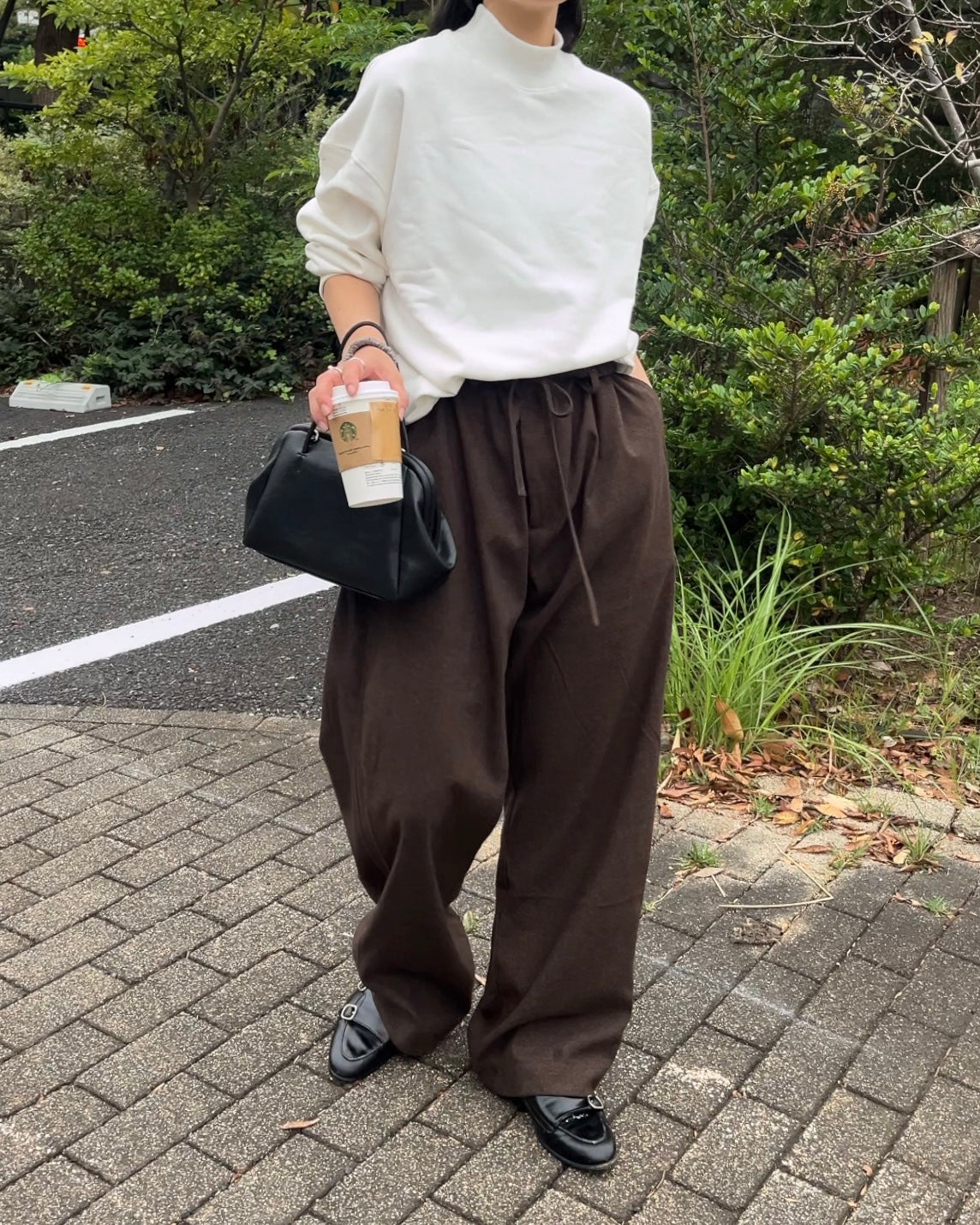 [11/13new]Relax Tuck Easy Pants  brown