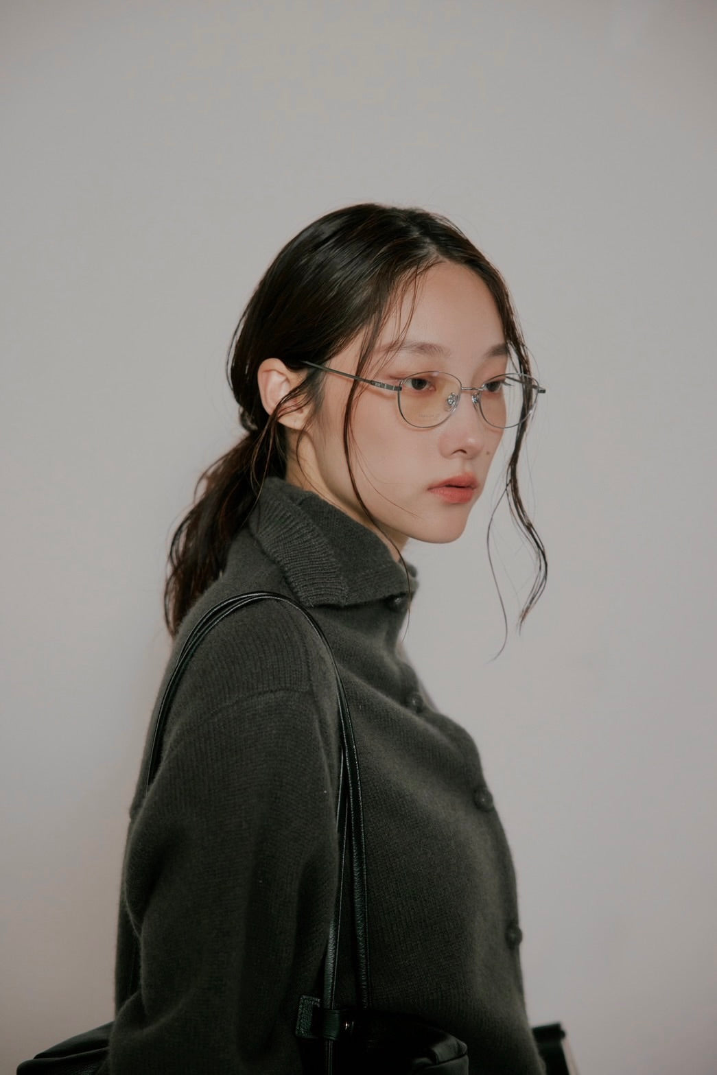 [10/8new]volume neck knit cardigan BR 11月上旬～中旬入荷分