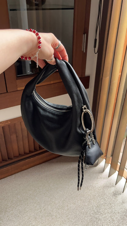 [5/21new]Round Curve Leather Bag black  6月上旬〜下旬入荷