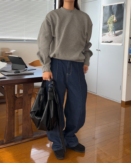 2way croissant shoulder bag black