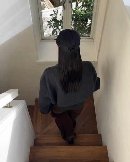 [11/27new] Drape Wool P-Coat gray 12月下旬～1月初旬入荷