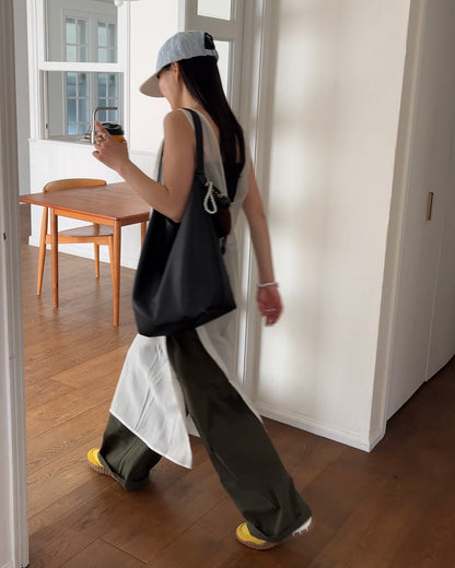 [6/11new]Cotton wide cago pants