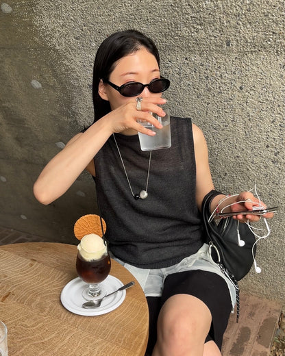 [6/4new]Dry Touch Knit black