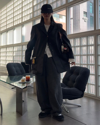 [2/12new]Soft Leather Mary Jane Shoes