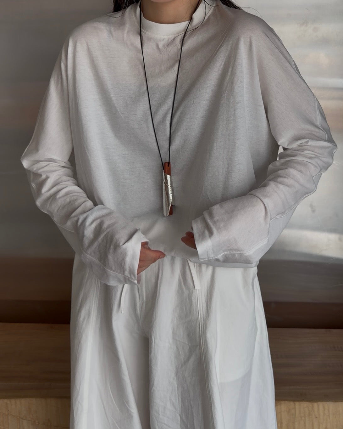 [7/9new]natural sheer long sleeve