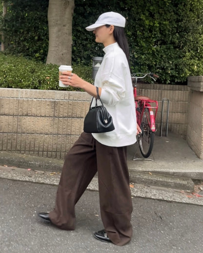 [11/13new]Relax Tuck Easy Pants  brown