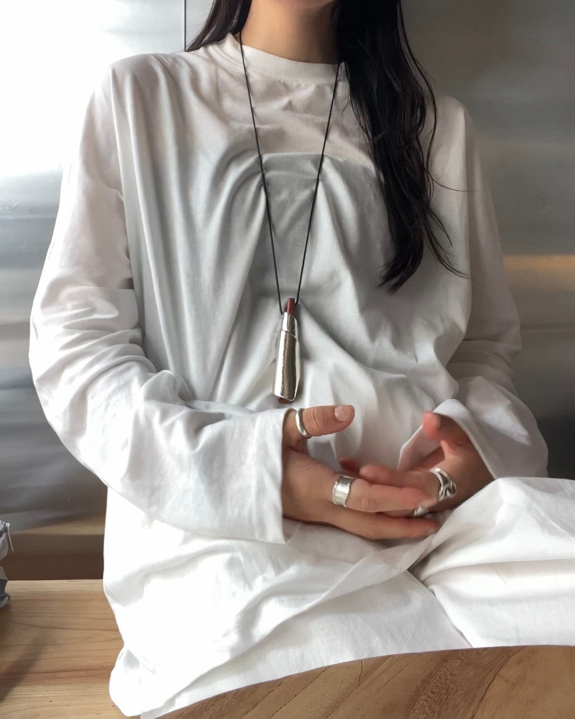 [7/9new]natural sheer long sleeve