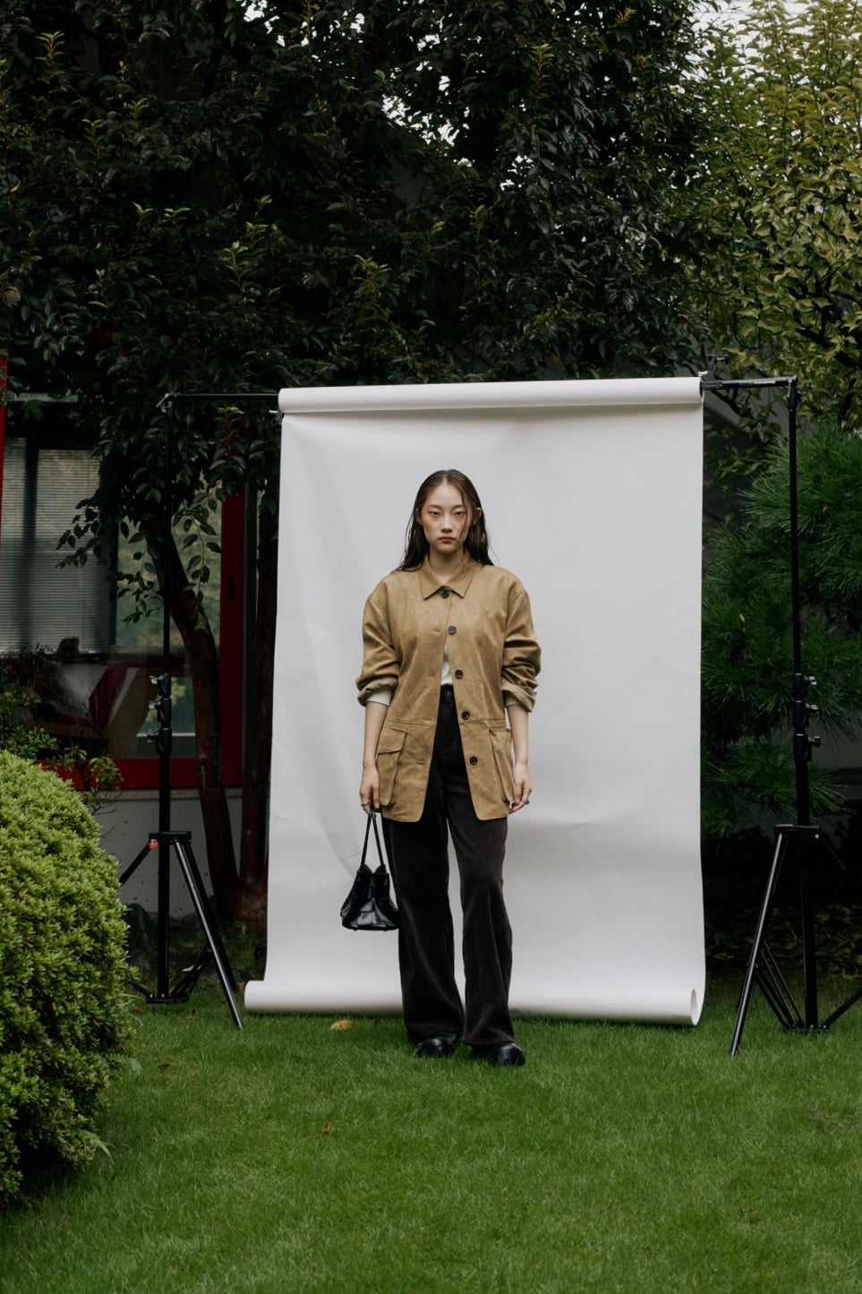 grid leather bag 10月中旬～下旬入荷