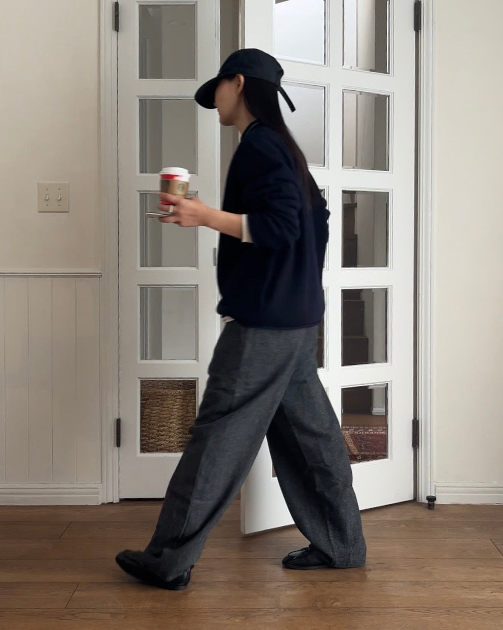 Half-Wool tweed Pants