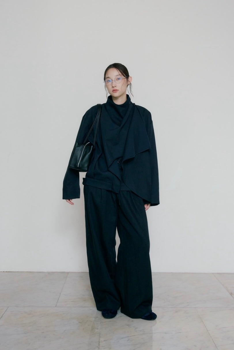 button drape jacket