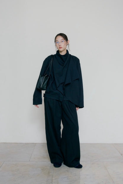 button drape jacket