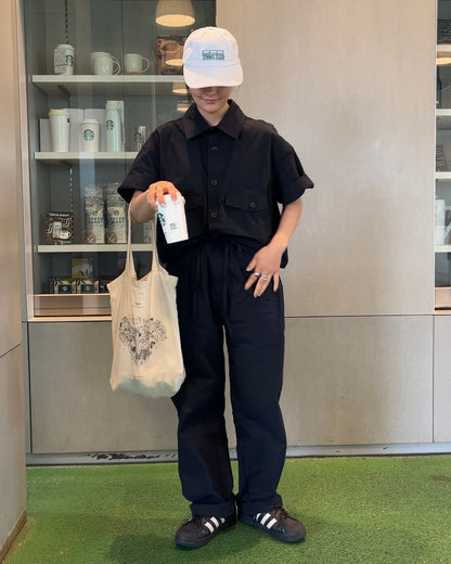 [10/16new] paper like tuck pants