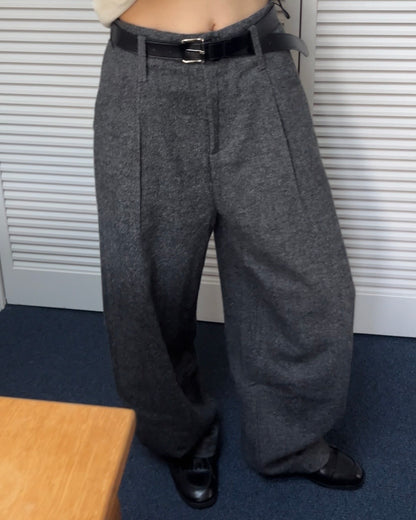 Half-Wool tweed Pants