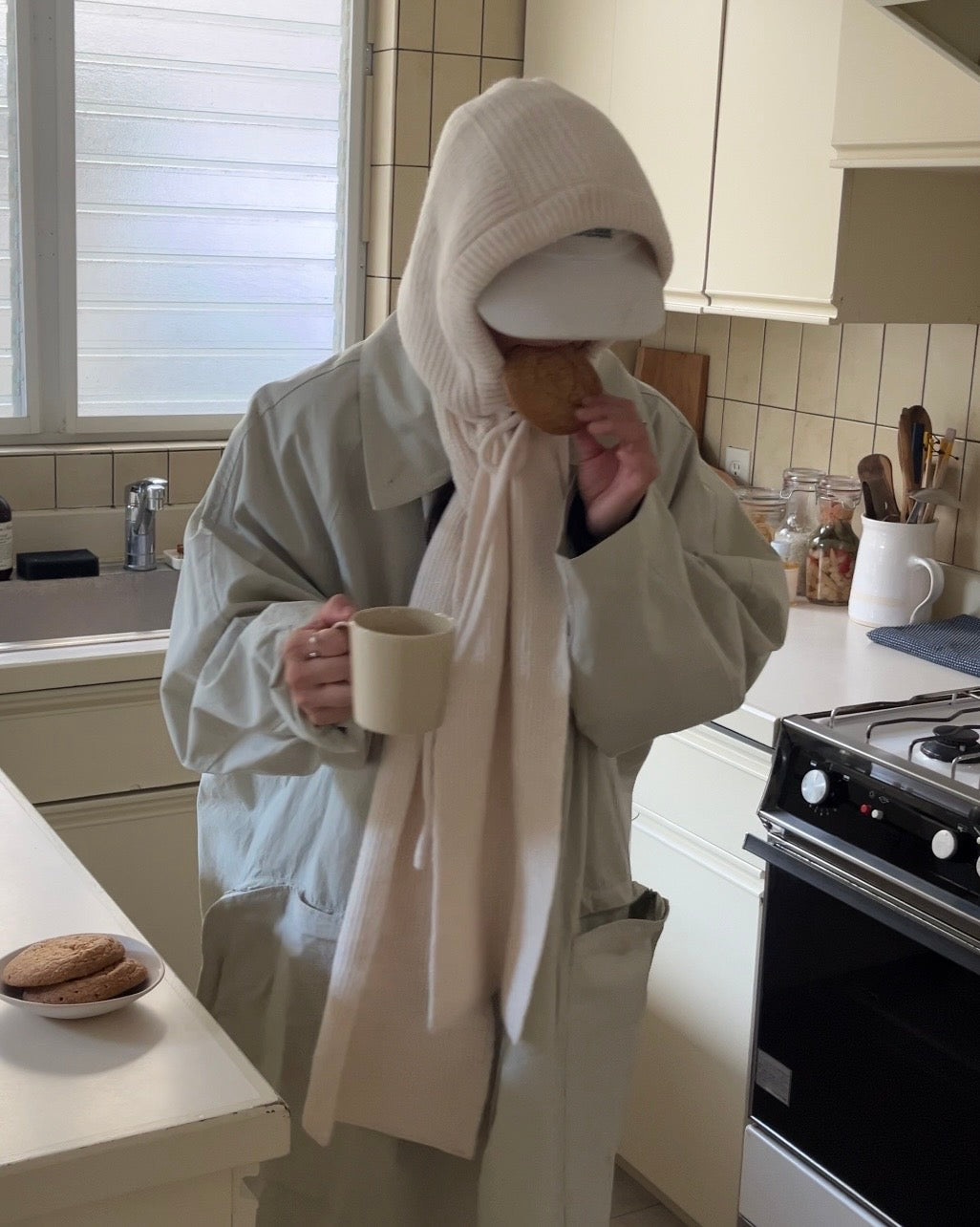 Pure Wool Balaclava Ivory