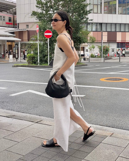 [7/2new]linen loop onepiece white