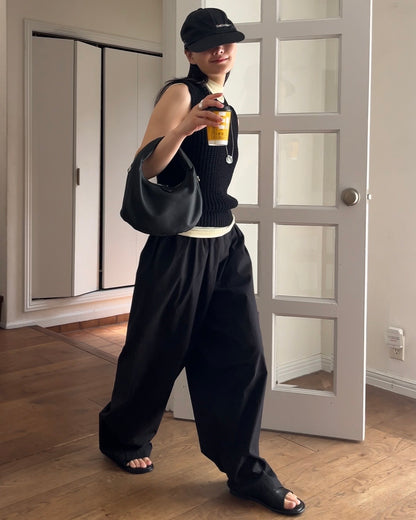 [4/16 new]Easy Form Pants  black 5月初旬入荷分