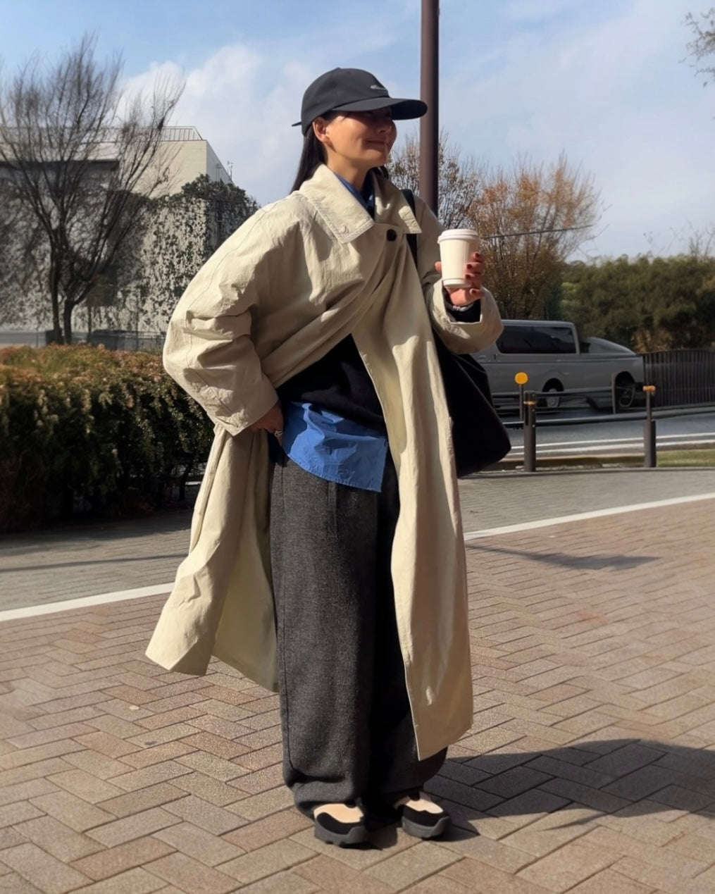 [12/4new]Cotton Canvas Coat ivory