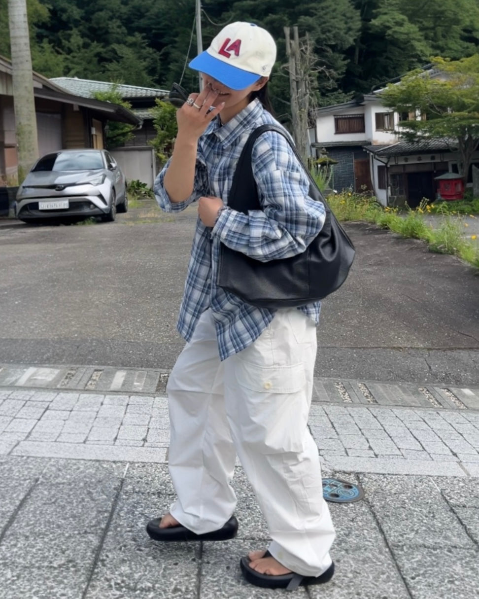 ［8/24restock］［予約］Curve Leather boston  shoulder bag 8月下旬～9月初旬入荷
