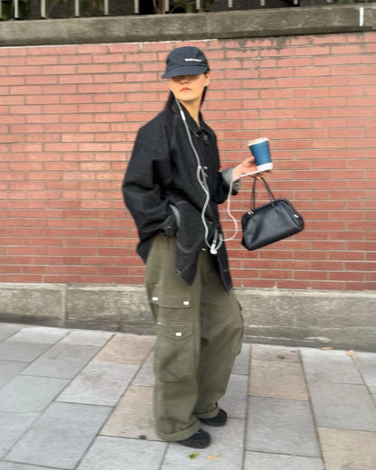 [9/14restock][予約]minimal Leather 2way Bag black 9月下旬～10月初旬入荷
