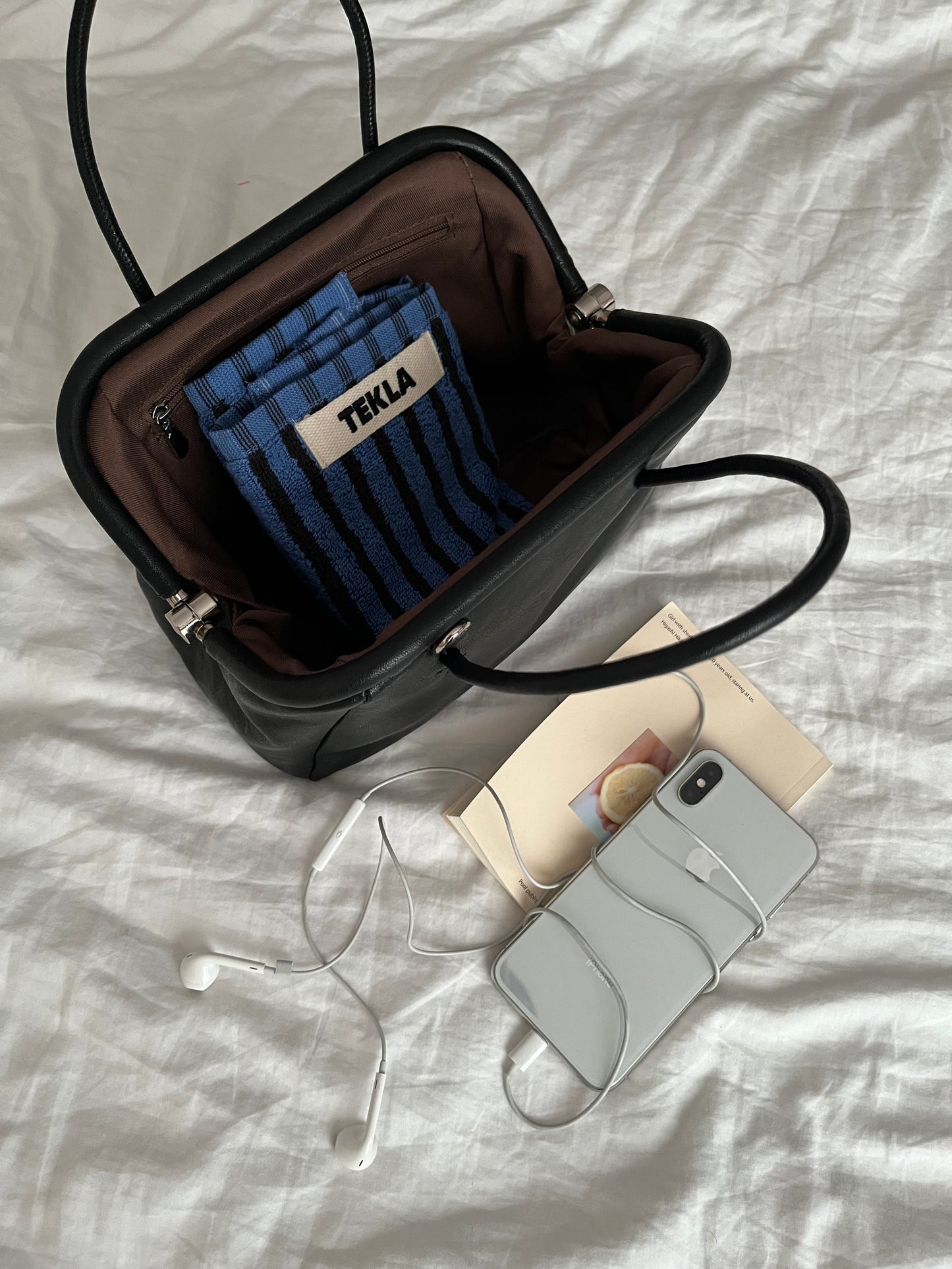 [9/14restock][予約]minimal Leather 2way Bag black 9月下旬～10月初旬入荷