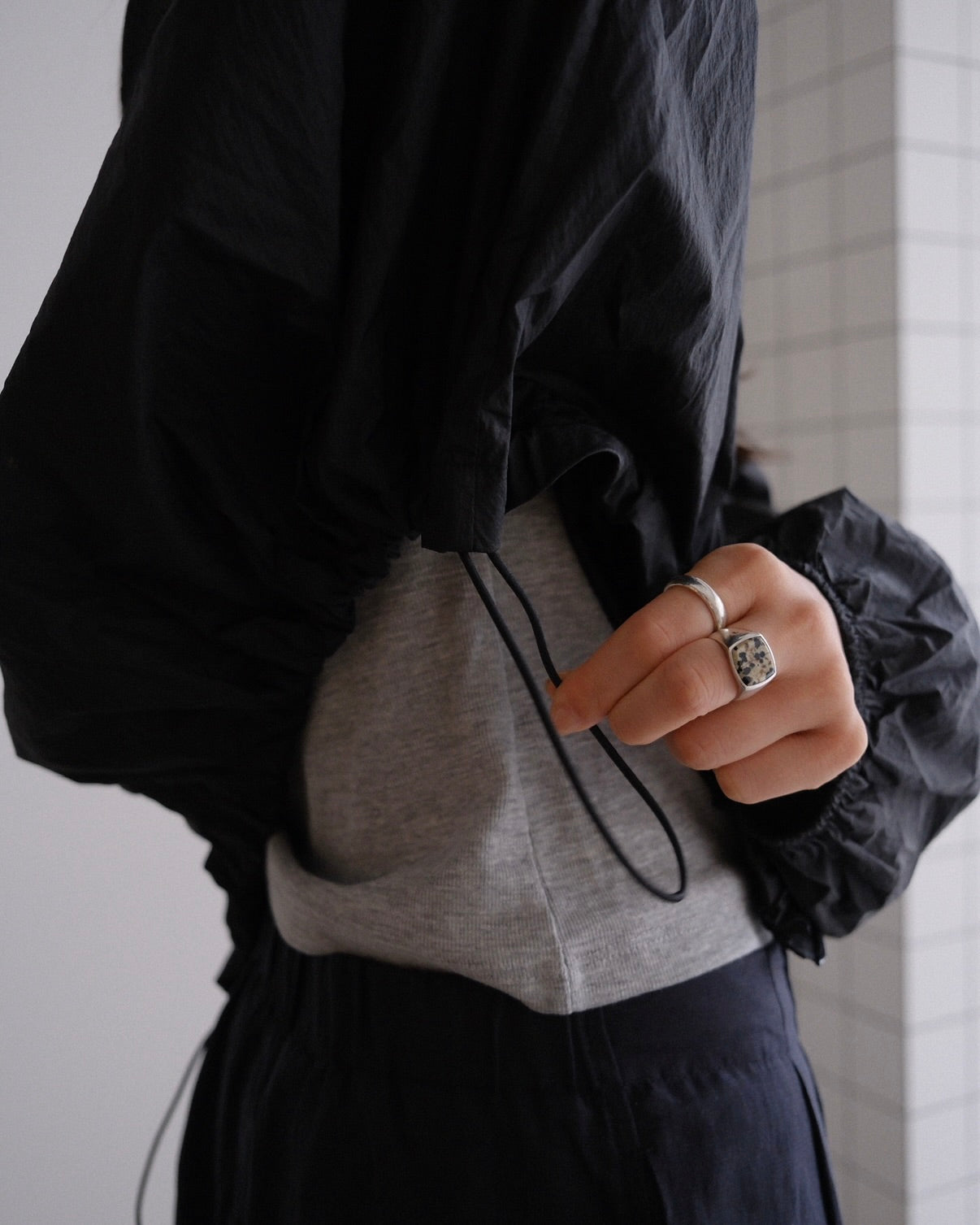 [8/6new]air balloon jacket black