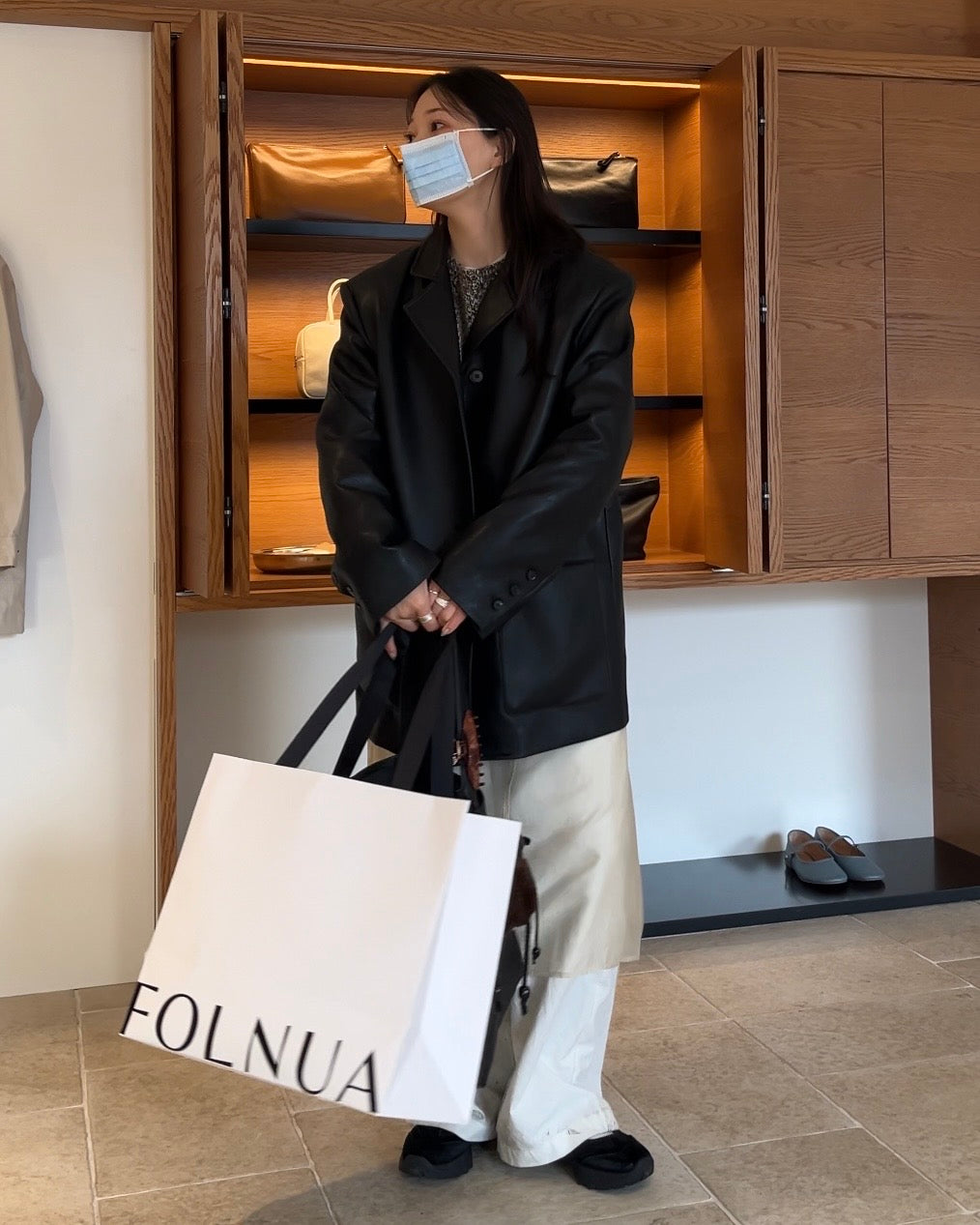 [2/12new] Urban Leather-Like Jacket