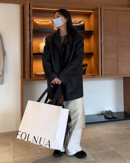 [2/12new] Urban Leather-Like Jacket