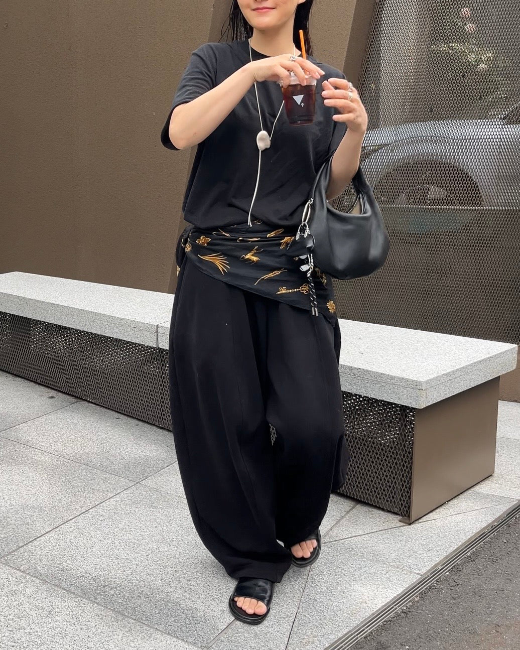 [5/21new]Round Curve Leather Bag black  6月上旬〜下旬入荷
