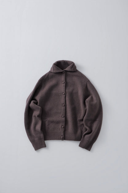 [10/8new]volume neck knit cardigan BR 11月上旬～中旬入荷分