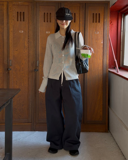 Loose Frame Cardigan gray