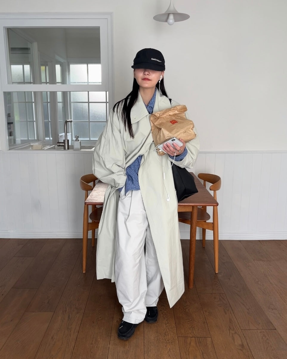 [12/4new]Cotton Canvas Coat ivory