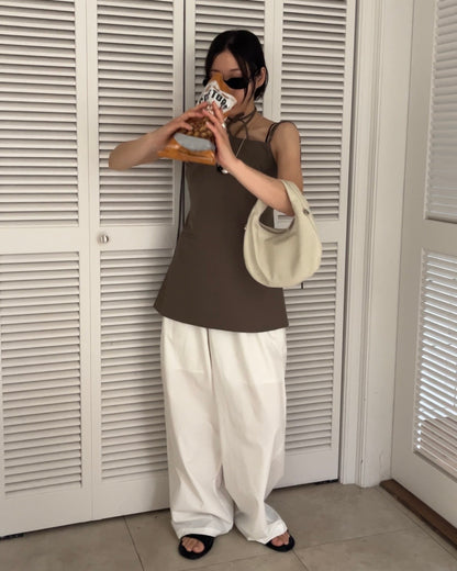 [5/21new]Round Curve Leather Bag white 6月上旬〜下旬入荷