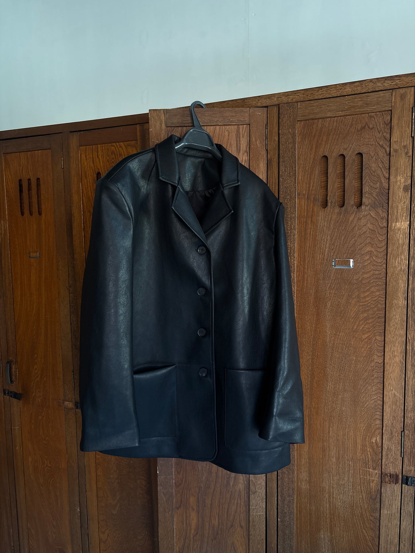 [2/12new] Urban Leather-Like Jacket