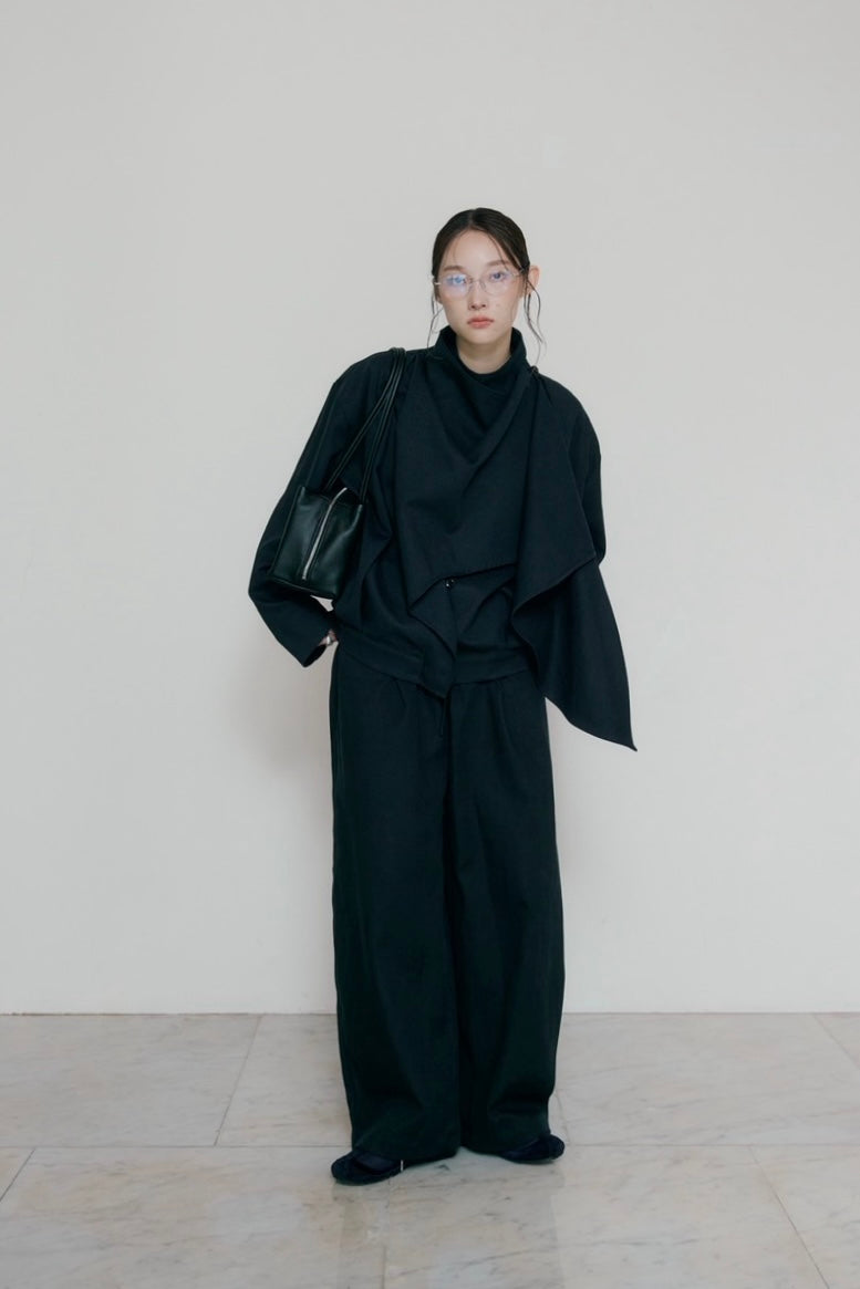 button drape jacket