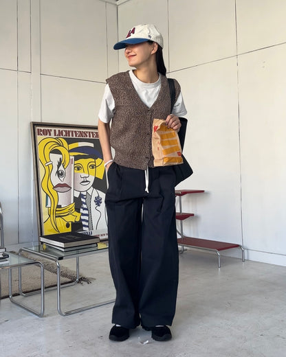 ［3/19new］Cotton Easy Layer Vest brown