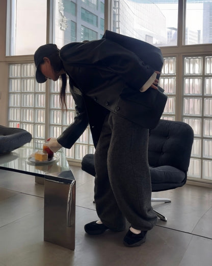 [2/12new]Soft Leather Mary Jane Shoes