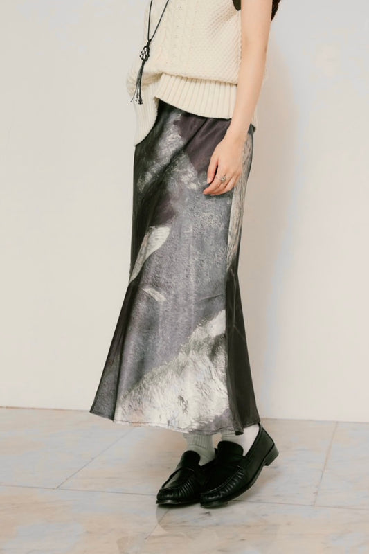 [9/24new] ink wash skirt BR 10月初旬〜中旬入荷