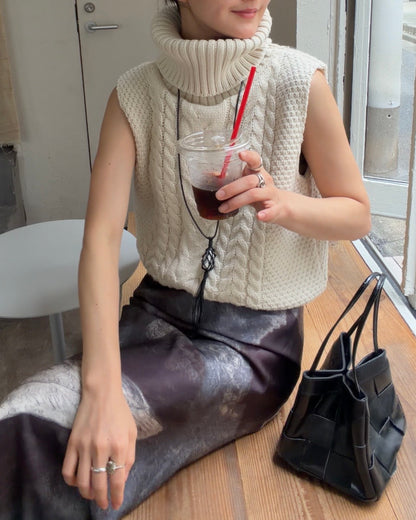 [9/24new] wide rib knit vest 10月中旬〜下旬入荷分